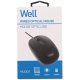 optical mouse black usb well