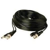 Coaxial and power supply plugged cable 15m