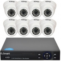 U Smart Surveillance DVR Kit 8 Dome Camera 720p